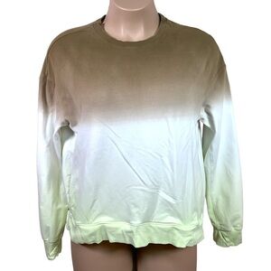 Large Ombré Brown Green Long Sleeve Stretch Soft Oversized Fit